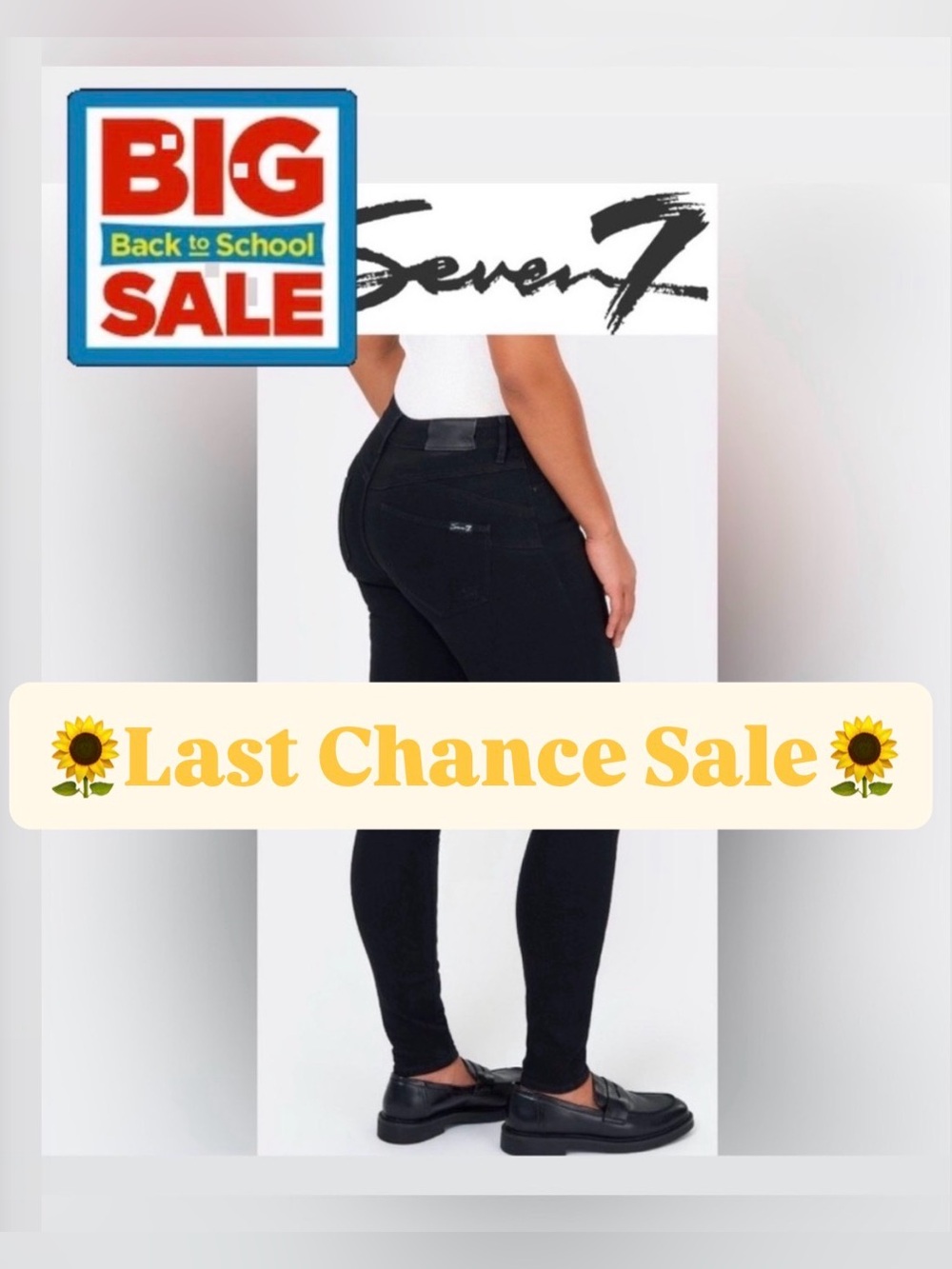 🍎Back2SchoolSale! 
Seven7 Booty-Shaper Stretchy Skinny Jeans in Black - size 10